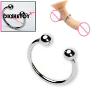 Dual Ball Cock Head Glans Penis Ring Trainer Sex Toy For Men