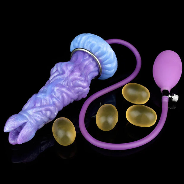 Alien Silicone Pneumatic Ovipositor Dildo with eggs