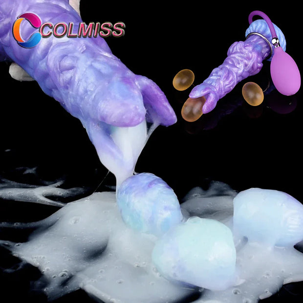 Alien Silicone Pneumatic Ovipositor Dildo with eggs