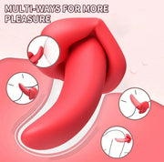 Remote Control Clitoral Mouth-Shaped Tongue Vibrator Adult Sex Toys