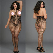 Women sexy Plus Size Fishnet Lingerie Sheer Body stockings Nightwear