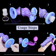 Alien Silicone Pneumatic Ovipositor Dildo with eggs