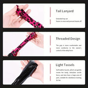 Pink Leopard Snakeskin PU Leather Whip, BDSM Slapping whip Sex Toy